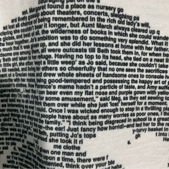 Litographs Little Women by Louisa May Alcott Super Soft Tee w/40K Words Size XL - Picture 10 of 12